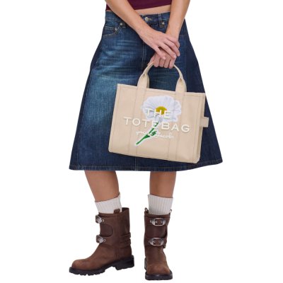 THE DAISY SCRIPT CANVAS MEDIUM TOTE BAG